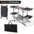 thumbnail image 4 of Patiojoy Table de Cuisine de Camping Pliable Station de Cuisson Extérieure avec 4 Tables d'Appoint Étagère de Rangement, 4 of 10