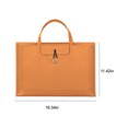 thumbnail image 2 of Eoozwa Sac pour Ordinateur Portable Extensible à Grande Capacité, Sac à Main d'Ordinateur en Cuir PU Résistant à l'Usure avec Rangement à 3 Couches, Mallette d'Affaires à Accès Facile, 2 of 6