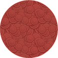 thumbnail image 1 of Ahgly Company Machine Washable Indoor Round Transitional Red Area Rugs, 4' Round, 1 of 7