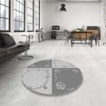 thumbnail image 4 of Ahgly Tapis Rectangulaire Lavable en Machine Intérieur Transitionnel Gris Platine, 5 Pieds x 7 Pieds, 4 of 7
