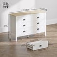 thumbnail image 3 of HOMCOM Commode Moderne pour Chambre avec 6 Tiroirs Coulisses Silencieuses Blanc, 3 of 10