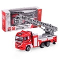 thumbnail image 1 of SNNROO Die-cast Alloy Fire Truck Toys Set  Fire Fighting Sandbox Game   Rescue Cars  Tower   Gift For 3+, 1 of 2