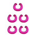 thumbnail image 2 of Thinsony Acrylic Fibers Made Toilet Mat Removable And Fits Most Toilets U Shape Rose Red 5Set, 2 of 6