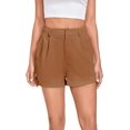 thumbnail image 1 of ORUYROP Women's Asymmetrical Solid Overlap Bodycon Workwear Skirt, 1 of 7