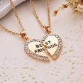 thumbnail image 2 of Women Charm Splice Heart Pendant Necklace Fashion Best Friend Letters Necklaces, 2 of 6