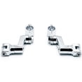thumbnail image 2 of Krator Chrome 1" Engine Guard Bowleg Foot Peg Clamps Compatible with Harley-Davidson Roadking Classic Inj Motorcycle, 2 of 5