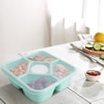 thumbnail image 3 of yulier Lunchable Snack Containers for Kids Adults, 5 Compartments Bento Box Snack Box with Leakproof Small Container, Reusable Wheat Straw Meal Prep Containers Lunch Containers, 3 of 5