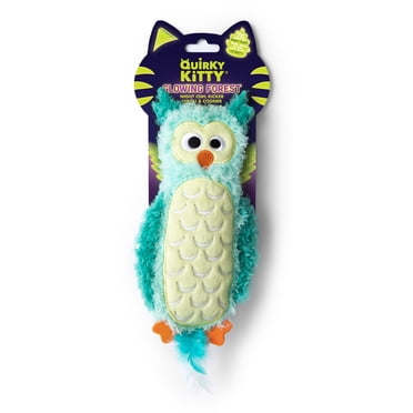 Quirky Kitty Glowing Forest Glow in the Dark Night Owl Kicker Cat Toy