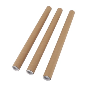 Lot de 12 Tubes d'Envoi avec, Tube pour Affiche en Papier Kraft, Tube d'Envoi Robuste pour Affiche, Carton d'Expédition pour l'Envoi, Rangement de Plans, Oeuvres d'Art, Bricolages