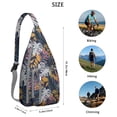 thumbnail image 2 of Boho Tropical Sling Backpack - Lush Exotic Flowers Print Shoulder Bag, Compact Lightweight for Essentials, 2 of 4