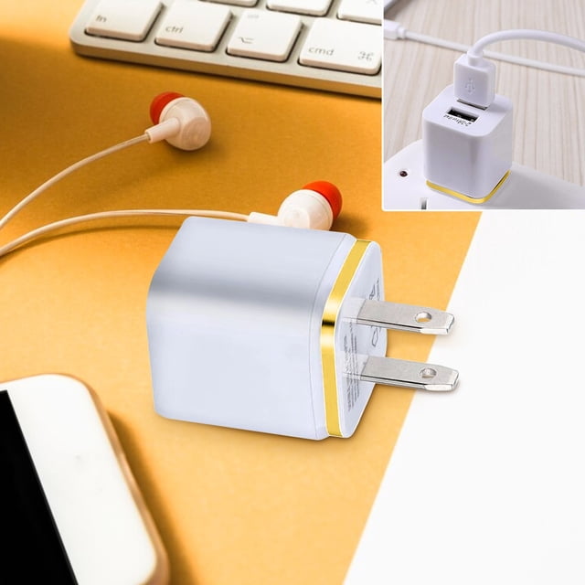 DZCPSCZG Double Port USB Wall Plug Brick Charging Box Adapter Double USB Charger Block USB Wall Charger With Charging Cell Phone Wall Chargers For Travel