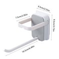 thumbnail image 4 of Hanger Wall Mounted Self Adhesive Storage Hook Foldable Plastic Clothes Rack Organizer  Gray, 4 of 9