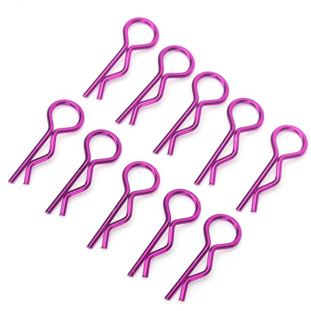 Ymiko RC Shell Clips Pins,RC Body Clips,10Pcs 8.3MM RC Car Shell Clip R‑Shape Metal Body Clips Pins for 1/5 1/6 1/8 1/10 RC Car
