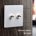 thumbnail image 2 of Maoww Switch Wall Button Socket Lever Toggle Control White Improvement Antique Household Brass Light Panel Accessory Supply Connector 1 White 2, 2 of 6