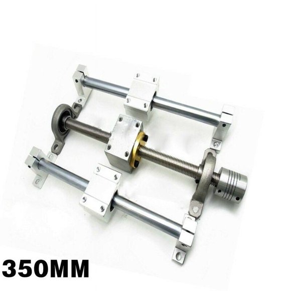 Horizontal 150/250/350Mm T8 Dual Screw Rod Linear Rail Support Guide Set