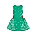 thumbnail image 1 of Robe Fille Renne Vert Flocons de Neige Noël Fête Congé 4 Ans, 1 of 1