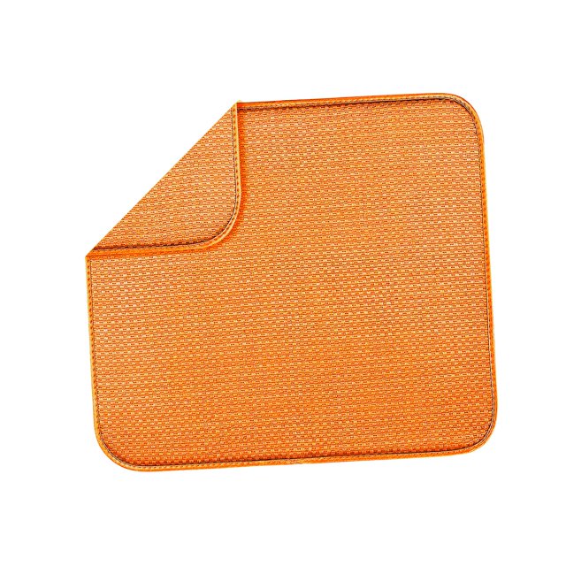veasfak Absorbent Dish Drying Mat Placemat Easy Storage Sink Drying Mat Mashine Washable orange