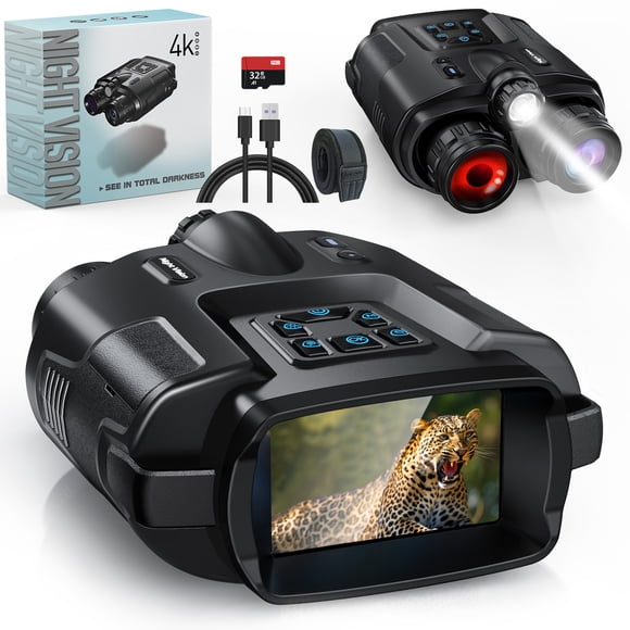 Ruaiok 4K Night Vision Binoculars,8X Night Vision Goggles with Accessories Included,Gift for Adults Hunting & Camping