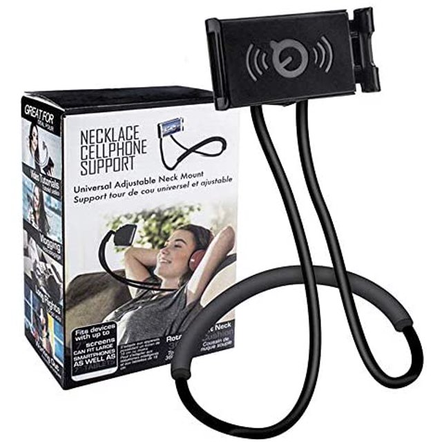 Lazy Bracket - Universal Hanging on Neck Lazy Phone Holder DIY 360 Degree Free Rotating Stand on Table Smart Multiple
