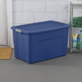 thumbnail image 3 of Sterilite 132L Latch Tote, Blue- 4 PK, 3 of 7