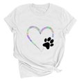 thumbnail image 3 of Meichang T-Shirt de la Saint-Valentin pour Femmes, Tee-Shirt Graphique Cœur d'Amour, Manches Courtes, Décontracté, Coupe Ample, Col Rond, 3 of 3