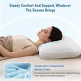 thumbnail image 2 of MARNUR Adjustable Memory Foam Pillow 27.5" x 15.7" with High-Support Removable Layer, Dual-Sided Pillowcase, Checkered Pattern, 2 of 11