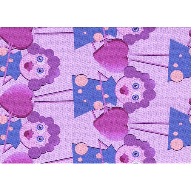Ahgly Company Machine Washable Indoor Rectangle Transitional Mauve Purple Area Rugs, 7' x 10'