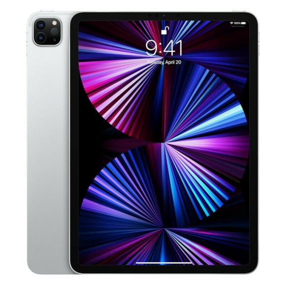 iPad Pro Apple Remis à Neuf 11 Po (2021) A2301 (Wi‐Fi + Cellulaire Déverrouillé) 128 Go Argent (Grade A+)
