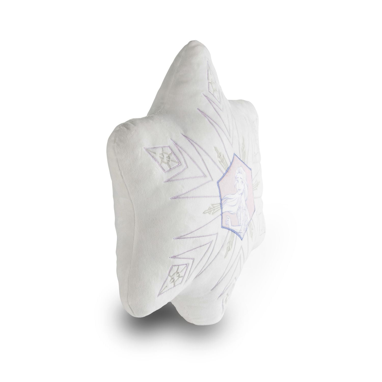 Frozen Oreiller Décoratif en Forme de Flocon de Neige pour Enfants, 40.6 cm Flocon de Neige Blanc