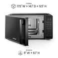 thumbnail image 3 of Chefman Countertop Microwave Oven 0.7 Cu. Ft., 700 Watts with 10 Power Levels, 6 Cooking Presets with One-Touch Express Cook, Eco Mode, Child Safety L, 3 of 8