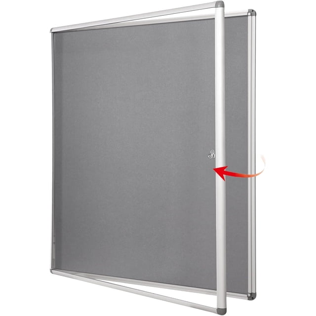 Fabric Bulletin Board Enclosed Wall-Mounted Display Case for Office Classroom Home x(xA)