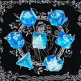 thumbnail image 3 of lionlar Ensemble de 7 dés Polyédriques en Acrylique Cadeaux de Fête Nouveauté pour JdR Bleu, 3 of 9