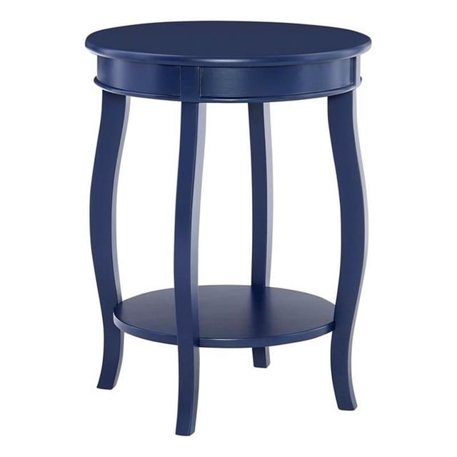 Bowery Hill Table d'Appoint Moderne / Contemporain en Bois, Bleu Marine