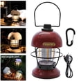 thumbnail image 2 of Retro Style Camping Lantern Lamp Hanging Light for Backpacking Lighting with Hook Outdoor Red, 2 of 7