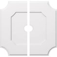 thumbnail image 2 of Ekena Millwork CMP34LE2-04000 34 in. OD x 4 in. ID Square Locke Architectural Grade PVC Contemporary Ceiling Medallion - 2 Piece, 2 of 4