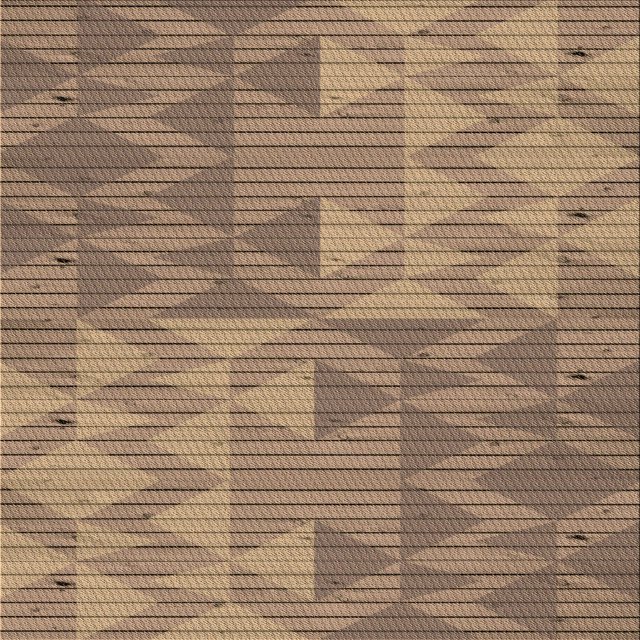 Ahgly Company Tapis d'Intérieur Lavable en Machine Carré Transitionnel Marron Sienne, 5 Pieds Carré