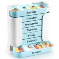 thumbnail image 4 of Weekly Pill Organizer, 28 Compartment Storage Box, Food Grade Plastic, Daily Medication Dispenser, Portable Travel Case, Secure Drawer Design, Home Pharmacy Organization, 4 of 4