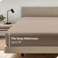 thumbnail image 4 of Bare Home 2-Pack Fitted Sheets - Premium 1800 Collection - Ultra-soft - Deep Pocket - Queen, Taupe, 4 of 7