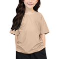 thumbnail image 2 of Fgnfyis T-Shirts pour Filles T-Shirts pour Enfants Imprimés Col Rond T-Shirt à Manches Courtes pour Garçons et Filles Hauts à Manches Courtes pour Garçons Kaki 8-9 Ans, 2 of 4