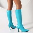 thumbnail image 4 of Cameland Autumn/winter Candy-coloured Side Zipper Embossed High Heel Boots For Ladies, 4 of 8