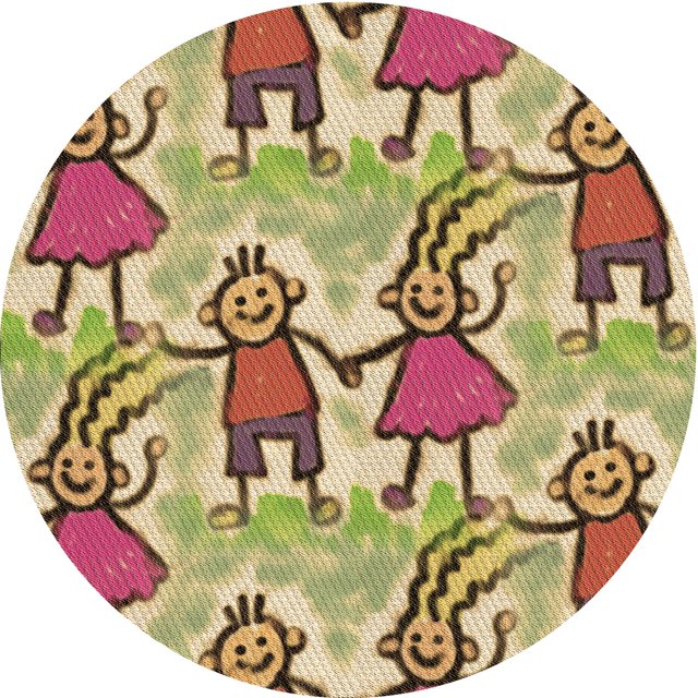 Ahgly Company Tapis Rond Lavable en Machine Intérieur Transitionnel Marron Sienne, 6 Pieds Rond
