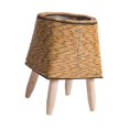 thumbnail image 1 of DOLITY Plant Basket with Legs Rattan Basket Decorative Simple Basket Planter Flower Pot Square of Light Brown, 1 of 9