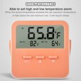 thumbnail image 3 of Orange ABS Digital Thermometer with High/Low Temperature Alarm (-50~70℃), 0.1℃ Resolution, 1m Probe, 10-Second Alarm Duration, Battery-Powered (HT7), 3 of 6