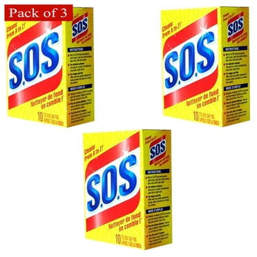 SOS Tampons en Laine d'Acier (10 Tampons dans 1 Paquet) (Lot de 3)