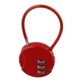 thumbnail image 2 of 3 Digit Combination Padlock Heavy Duty Outdoor Lock Gym Travel Luggage Locker Red, 2 of 10