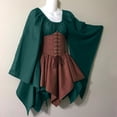 thumbnail image 4 of DPTALR Halloween Femmes Costumes de Cosplay Gothique Rétro Robe Corset à Manches Longues, 4 of 9