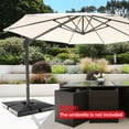 thumbnail image 2 of Costway Parasol Déporté de Patio Remplissable 4 Pcs Base Support Robuste Carré, 2 of 10