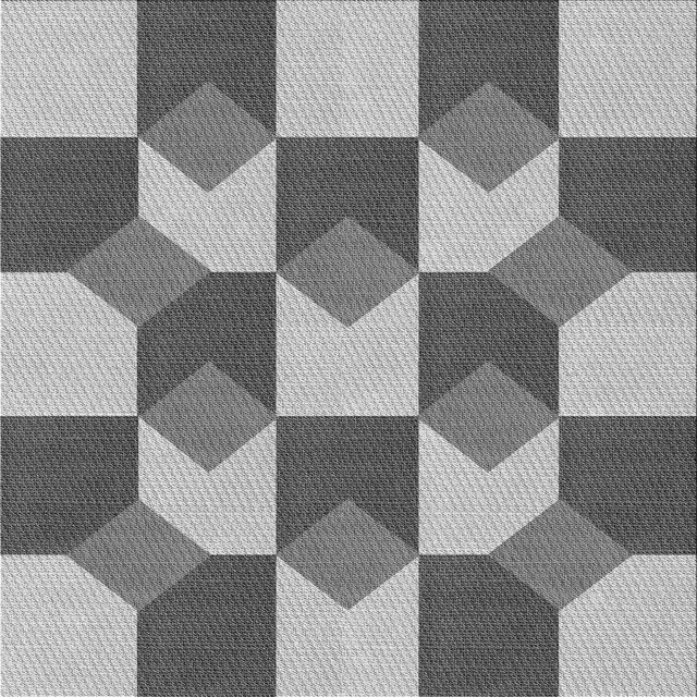 Ahgly Company Machine Washable Indoor Square Transitional Silver Gray Area Rugs, 7' Square