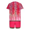 thumbnail image 5 of Mikilon Ensemble Élégant pour Femmes 2 Pcs Haut Col en V et Shorts Ensemble Mode et Confortable Manches Courtes Col en V Ensemble Haut/chemise Rouge L, 5 of 5