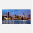 thumbnail image 2 of Brooklyn Bridge with Lights and Reflections - Cityscape Canvas Print, 2 of 3
